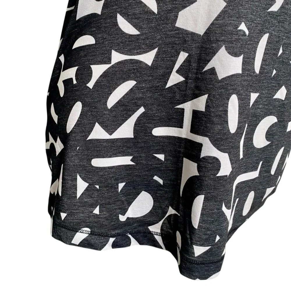 Nike Dri-FIT Racerback Tank Top Small Black White Graphic Workout Running Gym